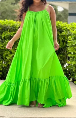Apple Green Free Flowing Maxi