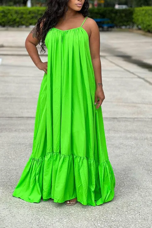 Apple Green Free Flowing Maxi