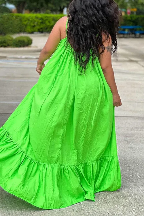 Apple Green Free Flowing Maxi