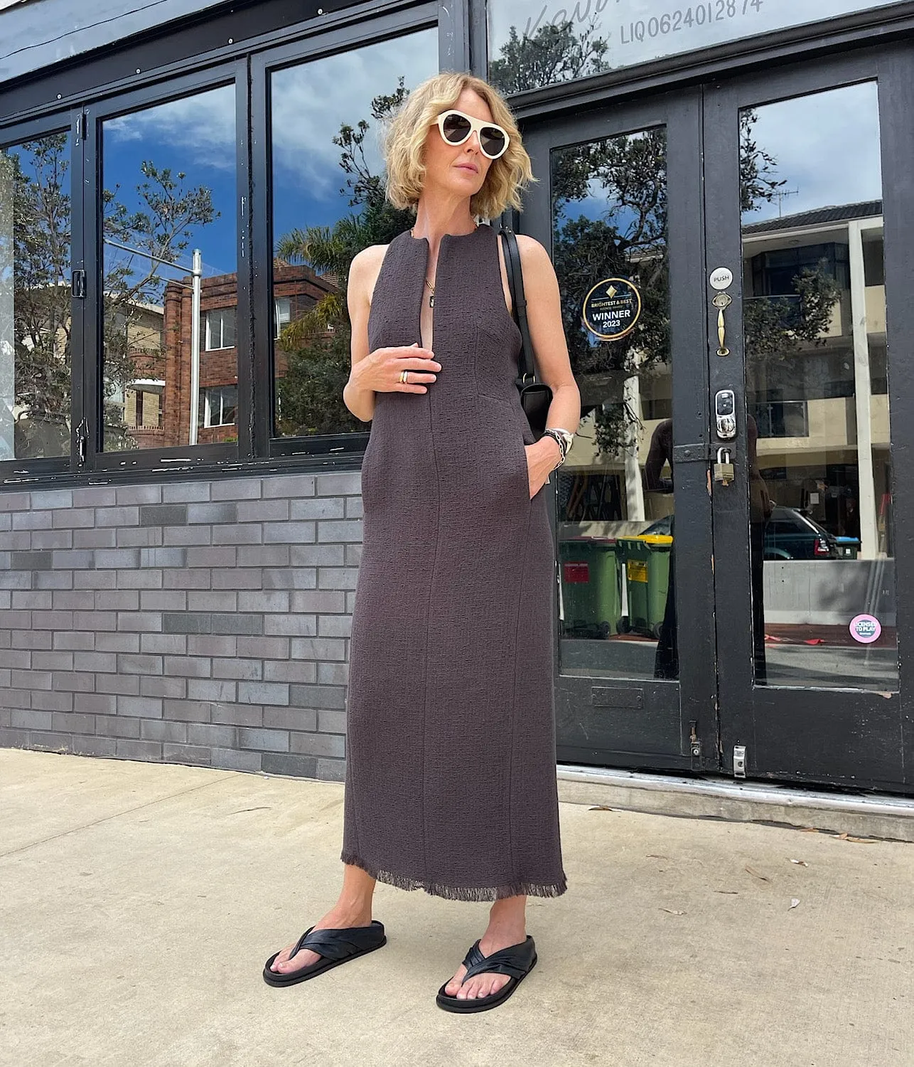 AVRIL DRESS- CHOCOLATE
