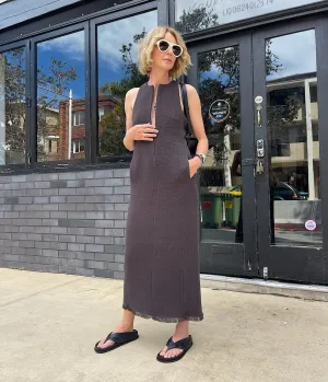 AVRIL DRESS- CHOCOLATE