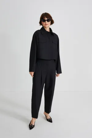 BUSALLA JACKET - BLACK WOOL
