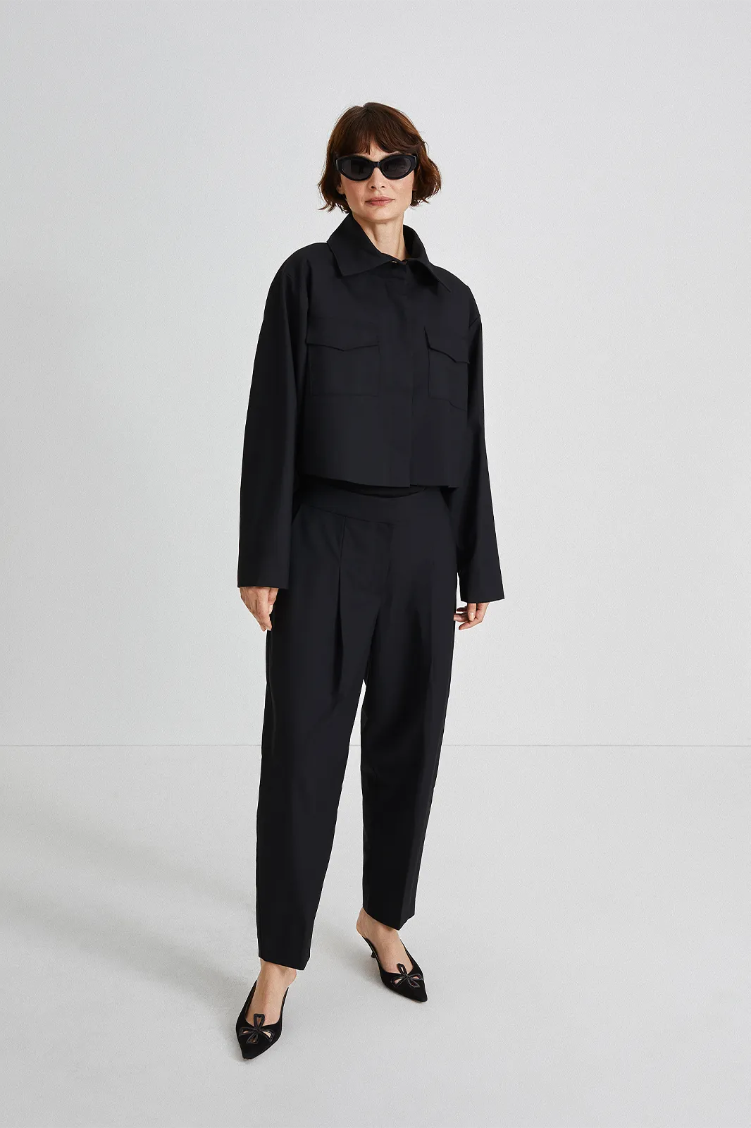 BUSALLA JACKET - BLACK WOOL