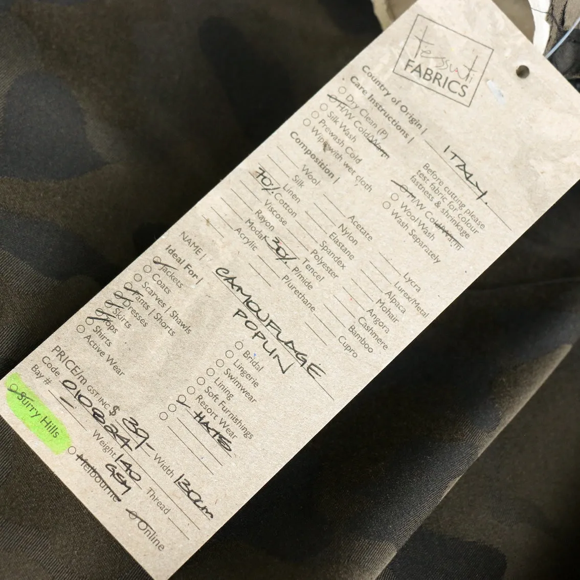 Camoflage Poplin
