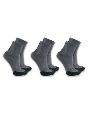CARHARTT FORCE® MIDWEIGHT LOGO SHORT CREW SOCK 3-PACK SS9933-M