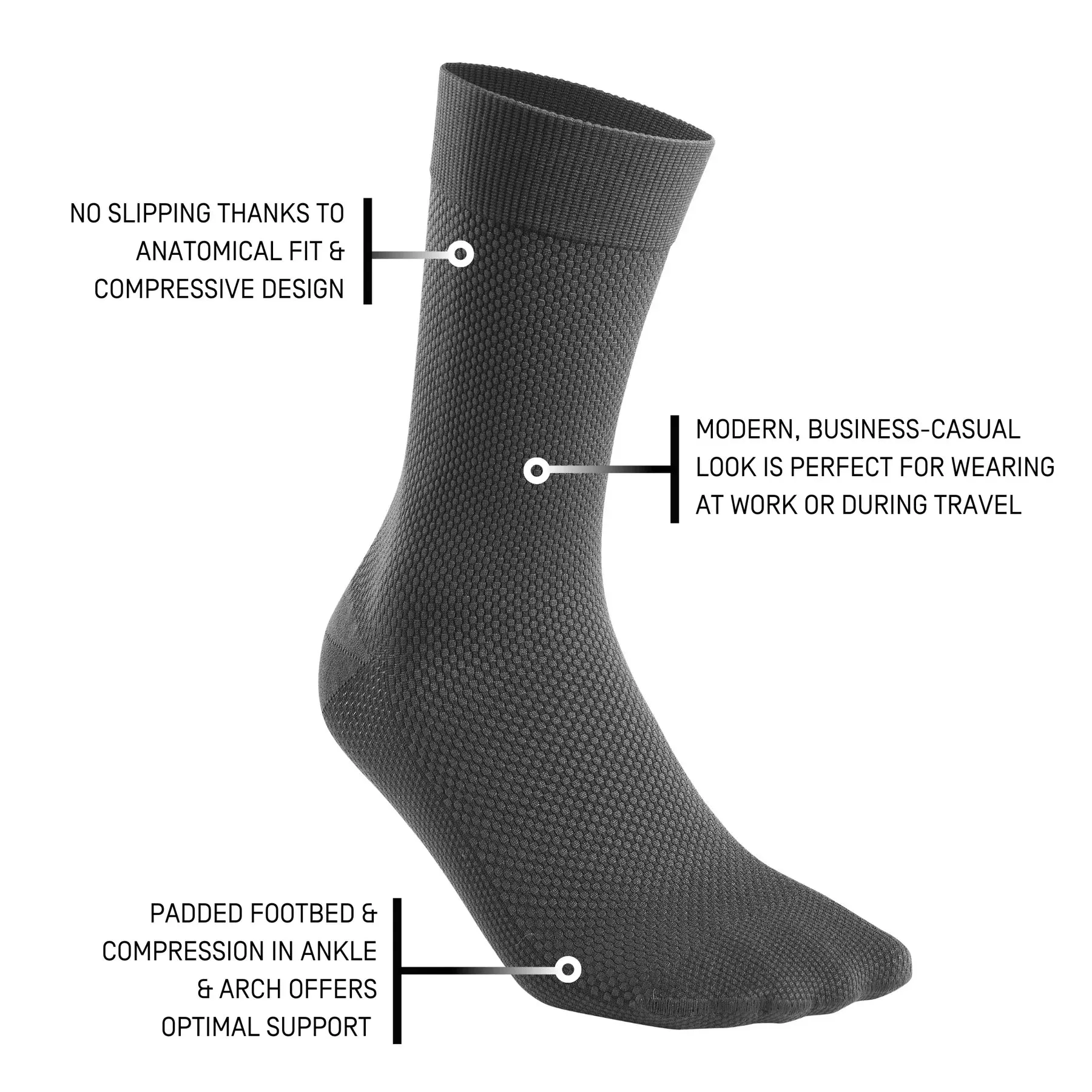 CEP | Allday Compression Mid Cut Socks | Women's | Grey