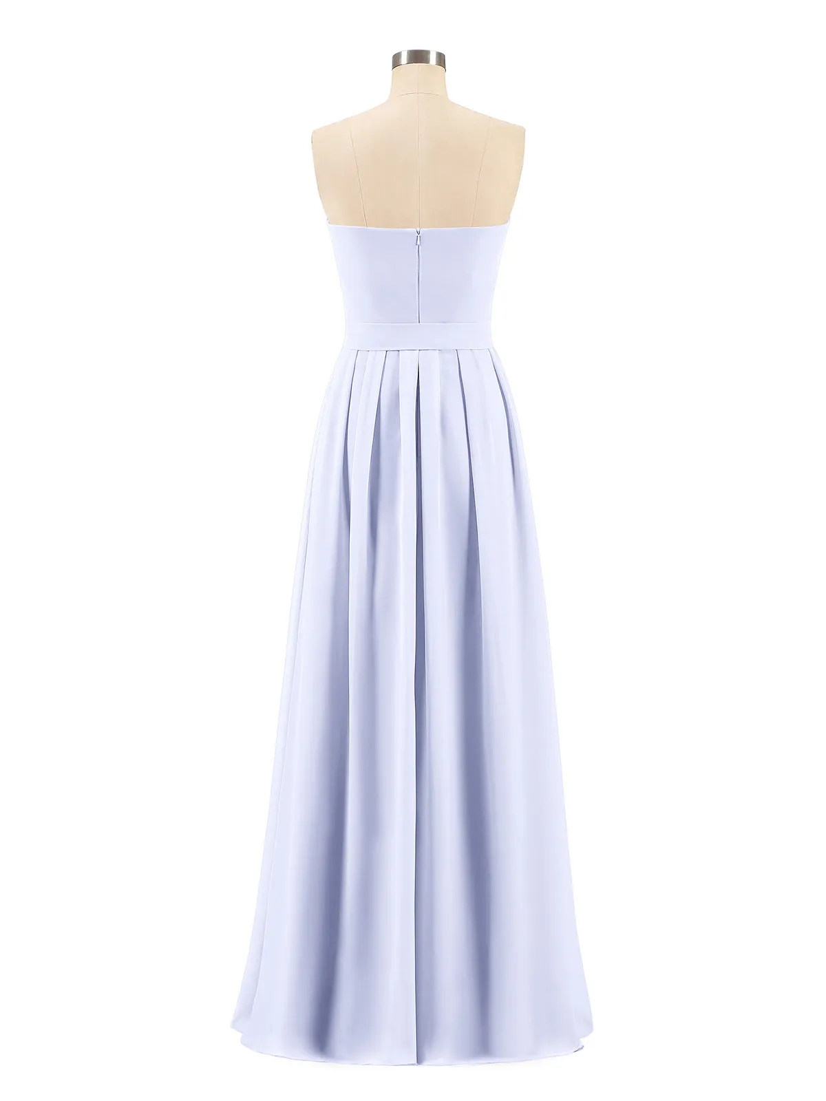Chiffon Strapless Bridesmaid Gown with Sash-Lavender