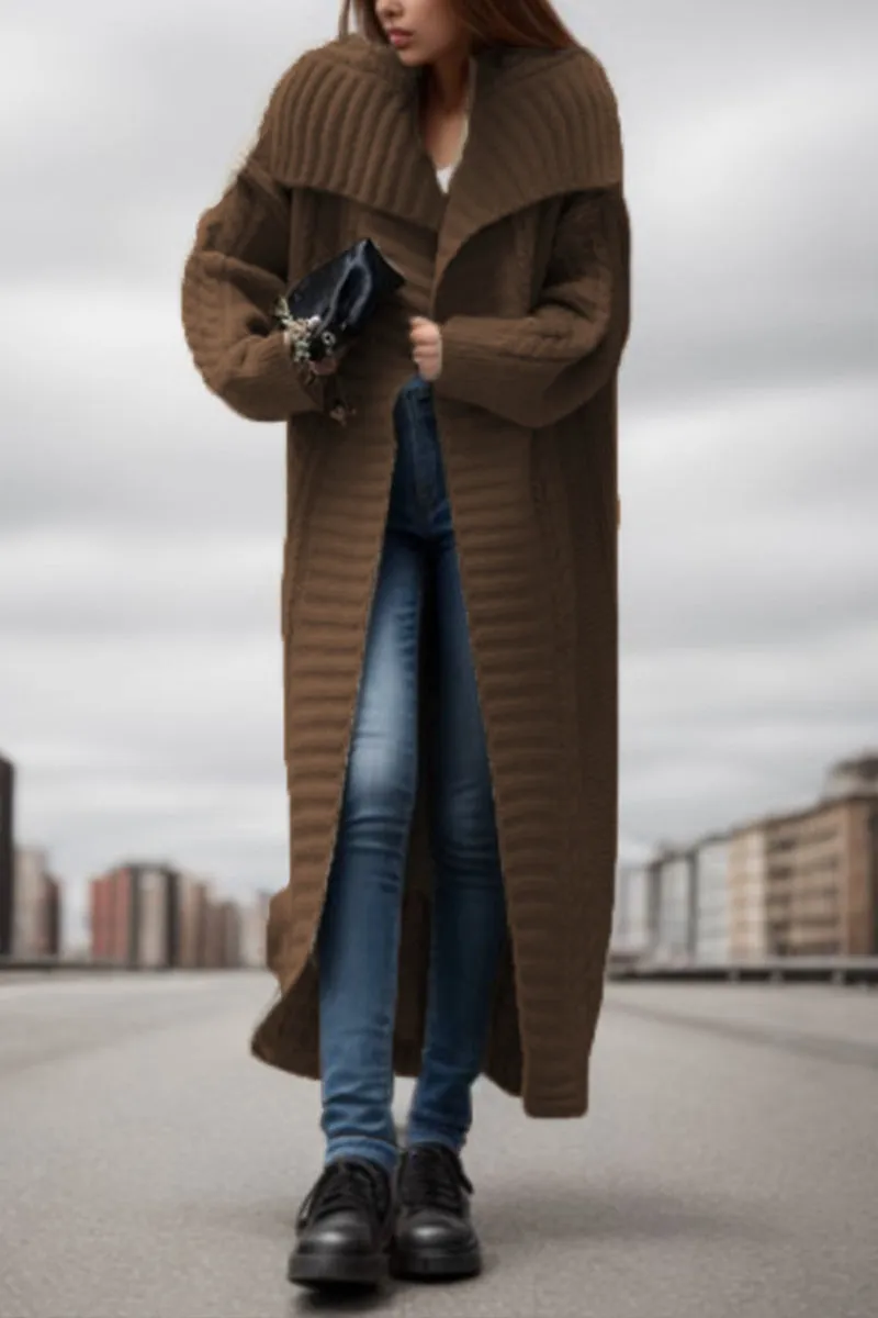 CJ701 Loose Fit Knitted Cardigan Jacket