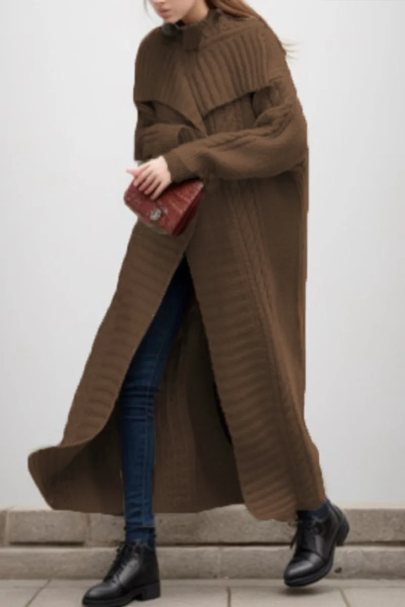 CJ701 Loose Fit Knitted Cardigan Jacket