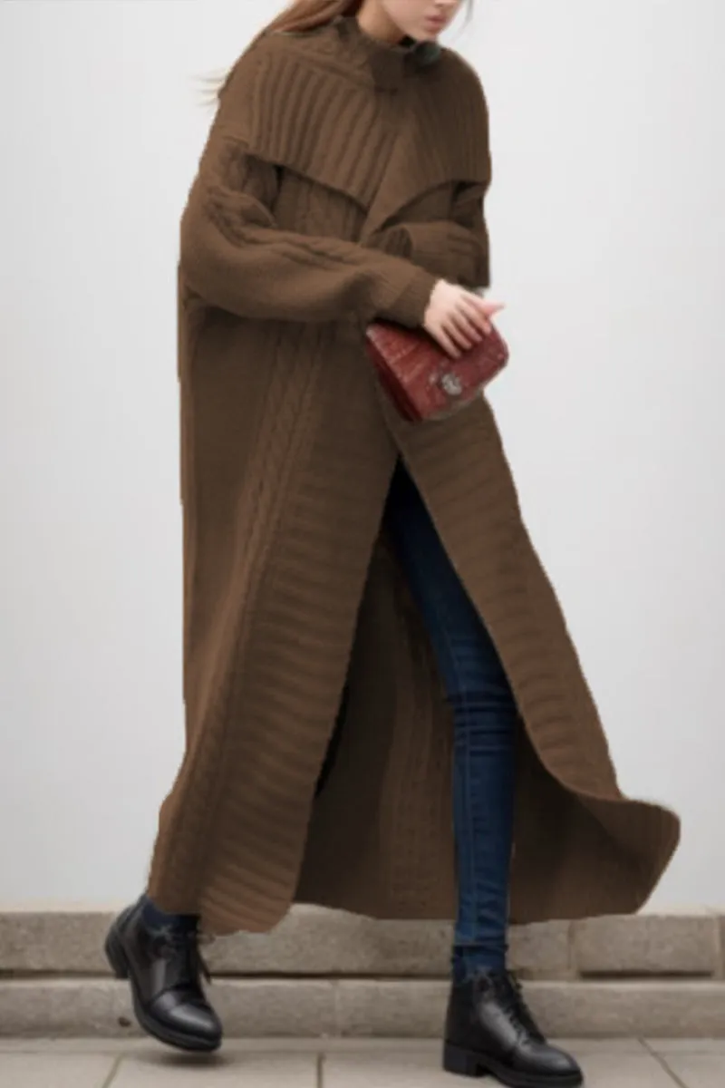CJ701 Loose Fit Knitted Cardigan Jacket