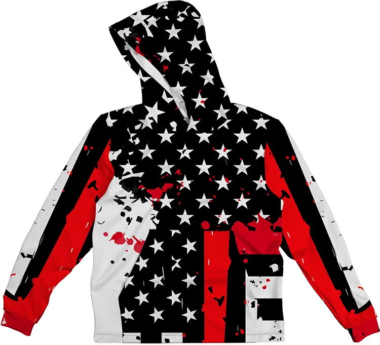 COOL AMERICAN FLAG LIGHTWEIGHT SUN HOODIE