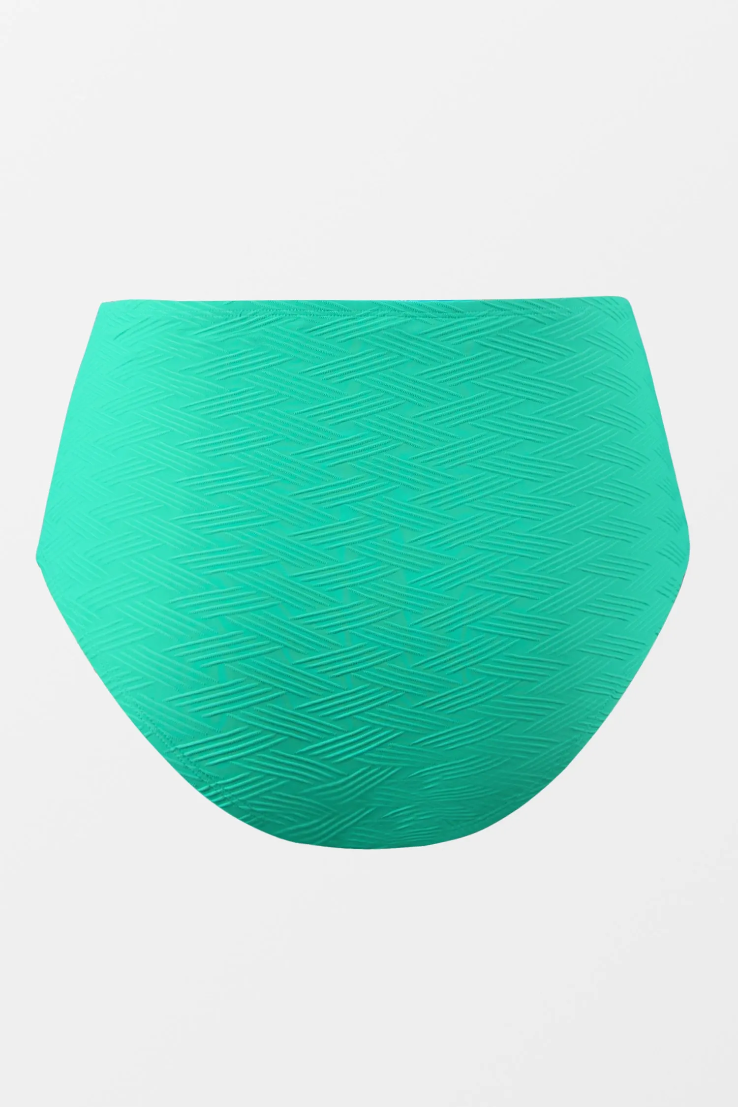 Cross Rib Retro High Waist Plus Size Bikini Bottoms