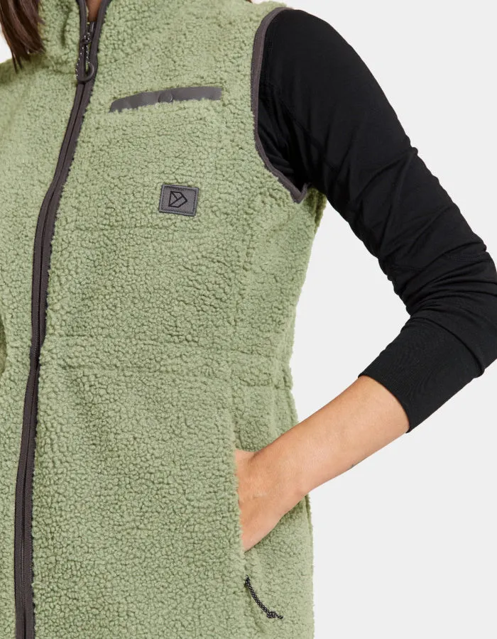 Didriksons Libra Vest in Light Moss