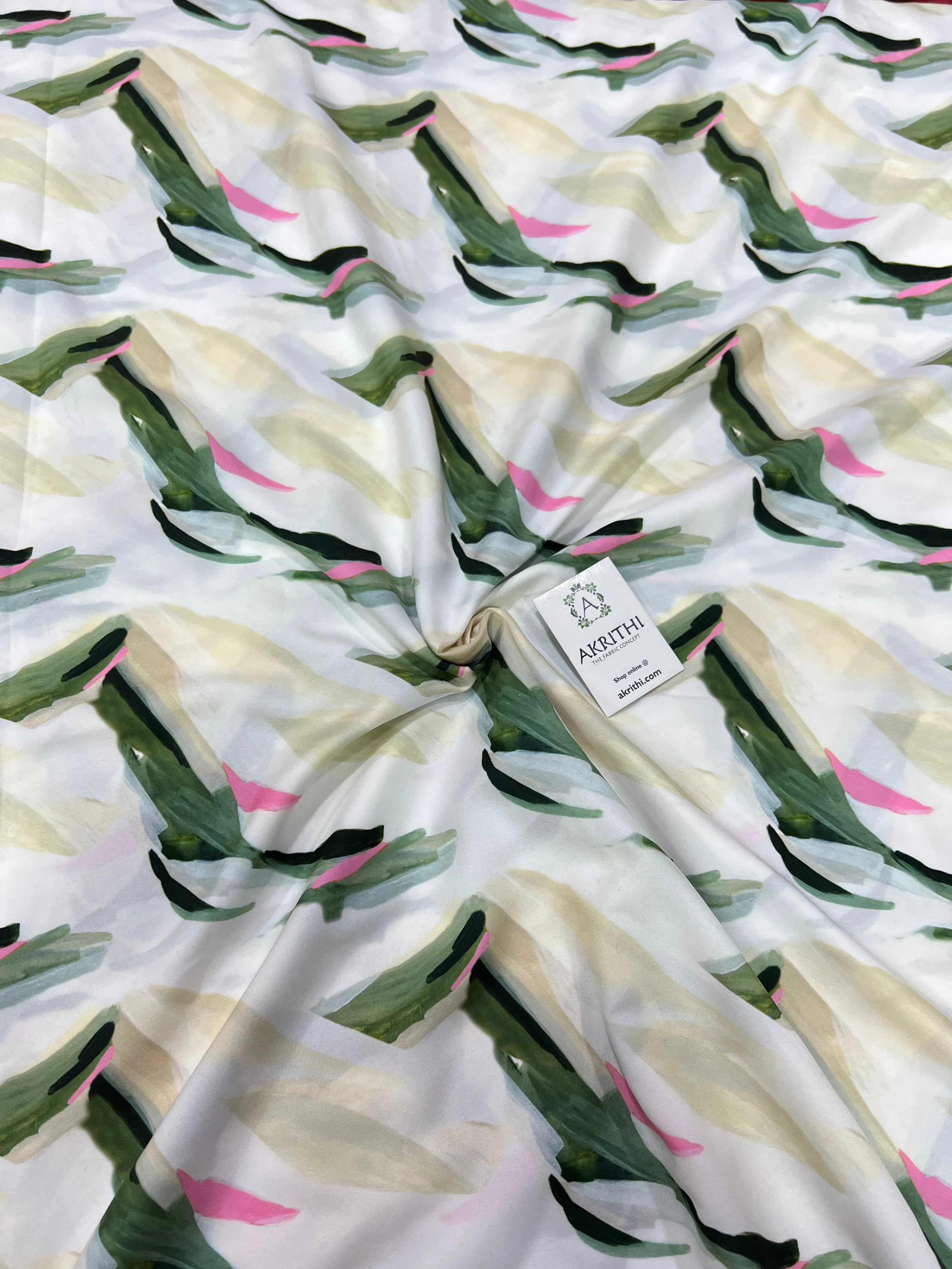 Digital floral Printed crepe fabric 60 inches width