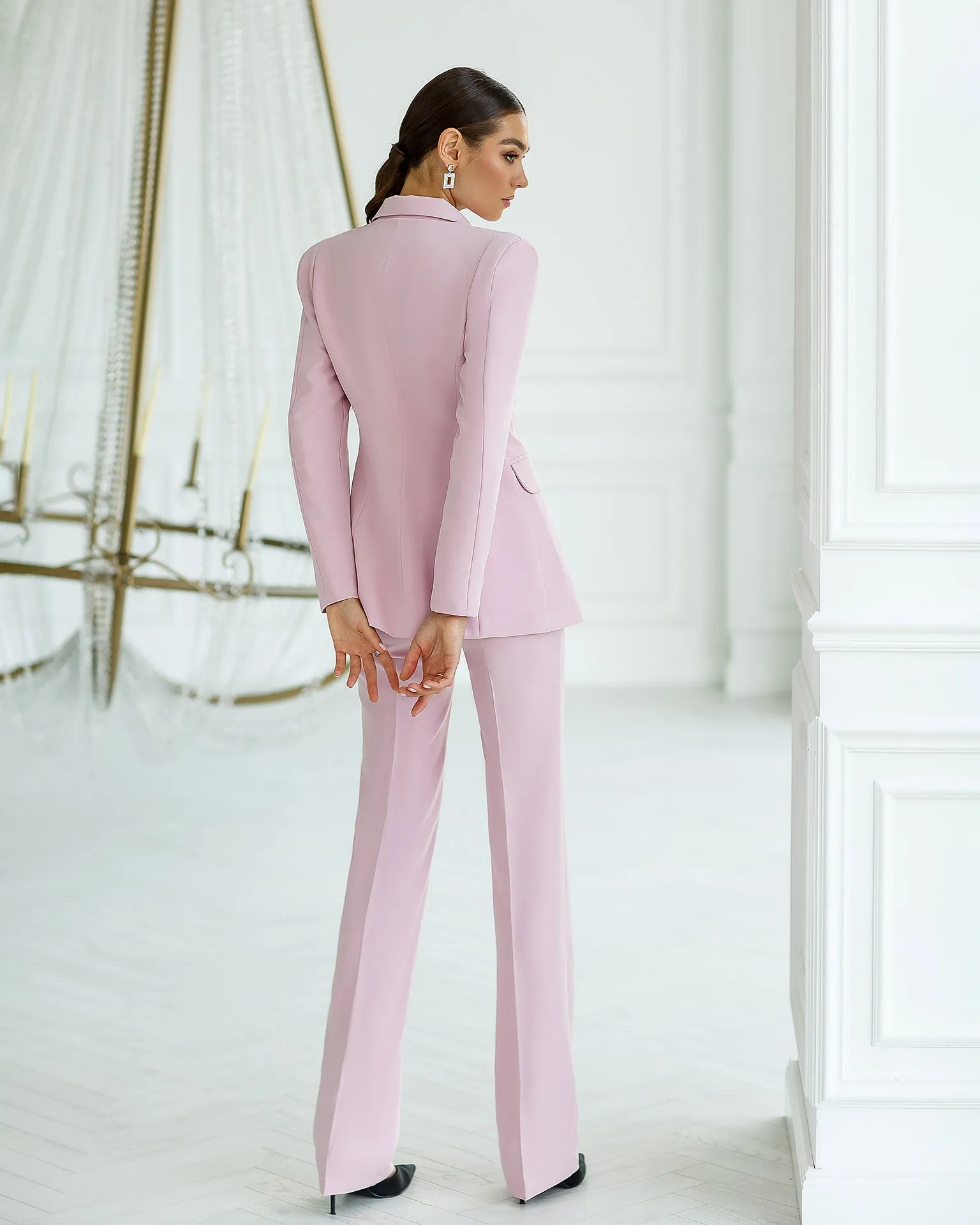 Dusty Pink Single-Breasted Suit 2-Piece