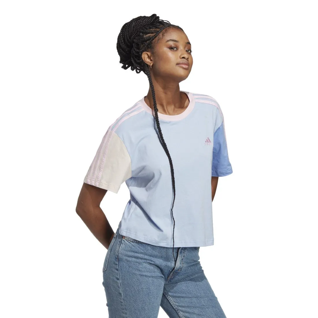 Essentials 3-Stripes Single Jersey Crop Top