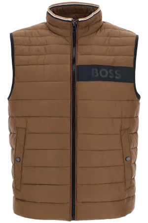 gilet trapuntato verde in poliestere riciclato con zip 50464300 OPEN GREEN