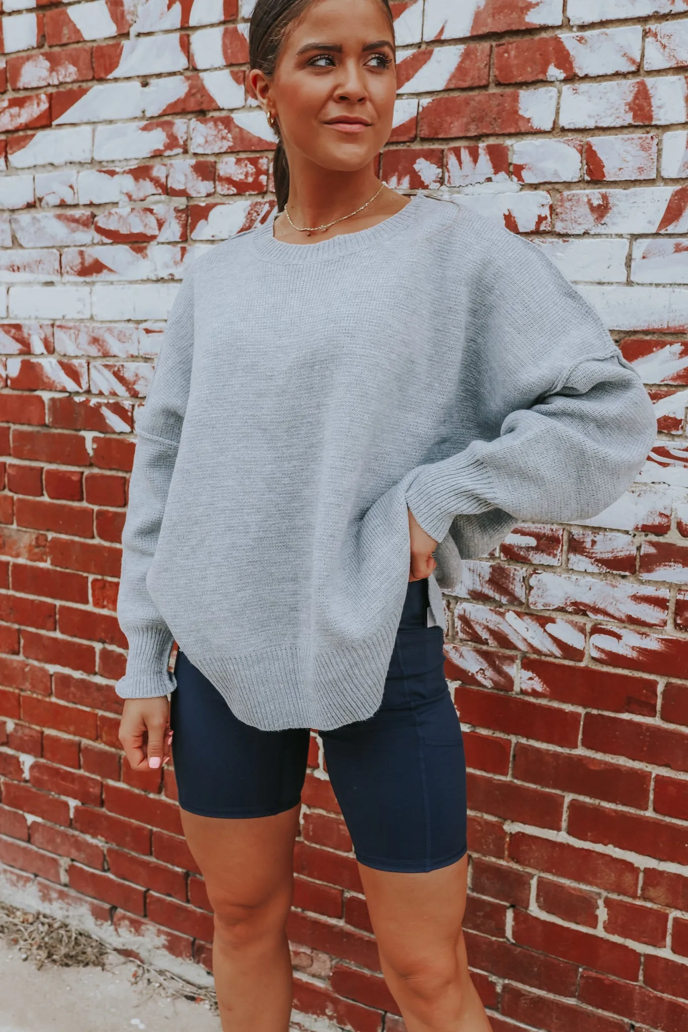 Grey Loose Fit Sweater