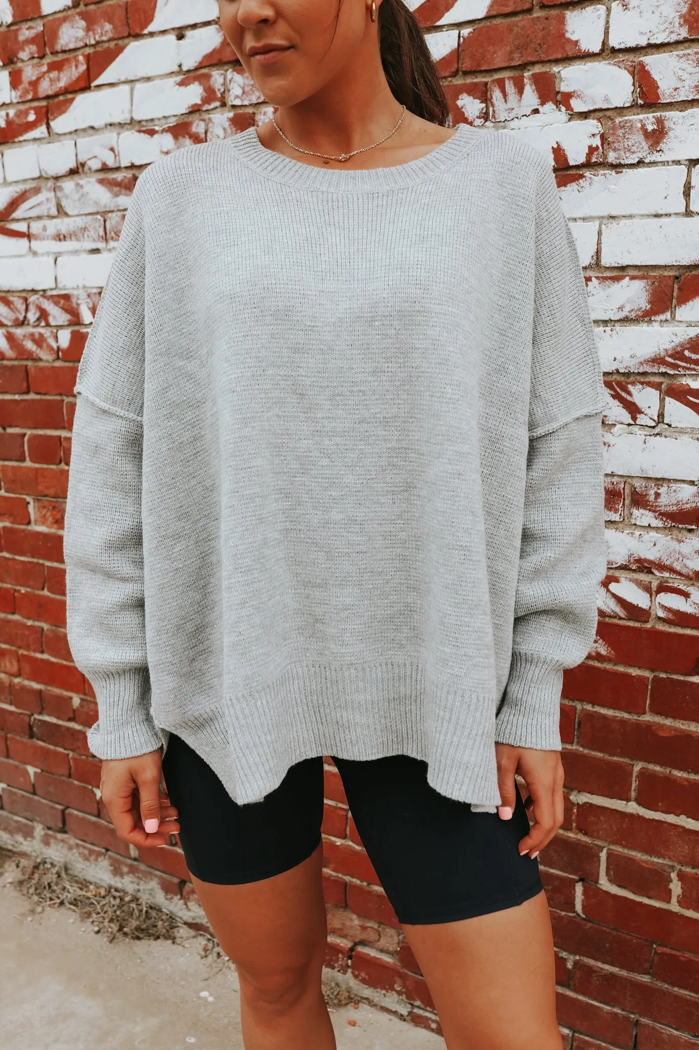 Grey Loose Fit Sweater