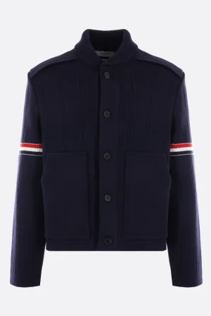Knit Pattern Wool Jacket