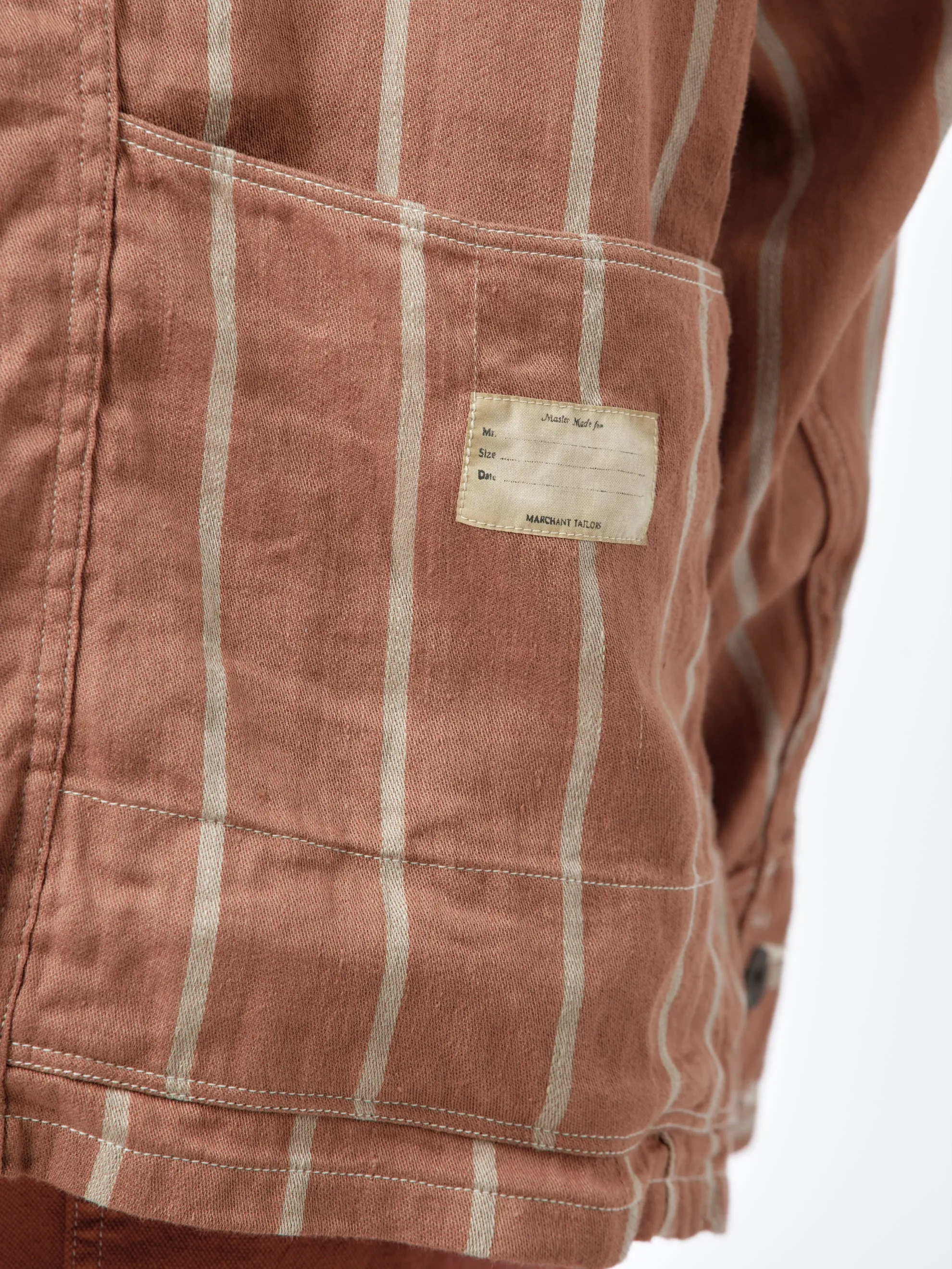 Linen Phillies Stripe Cactus Coverall (Soho Brick)