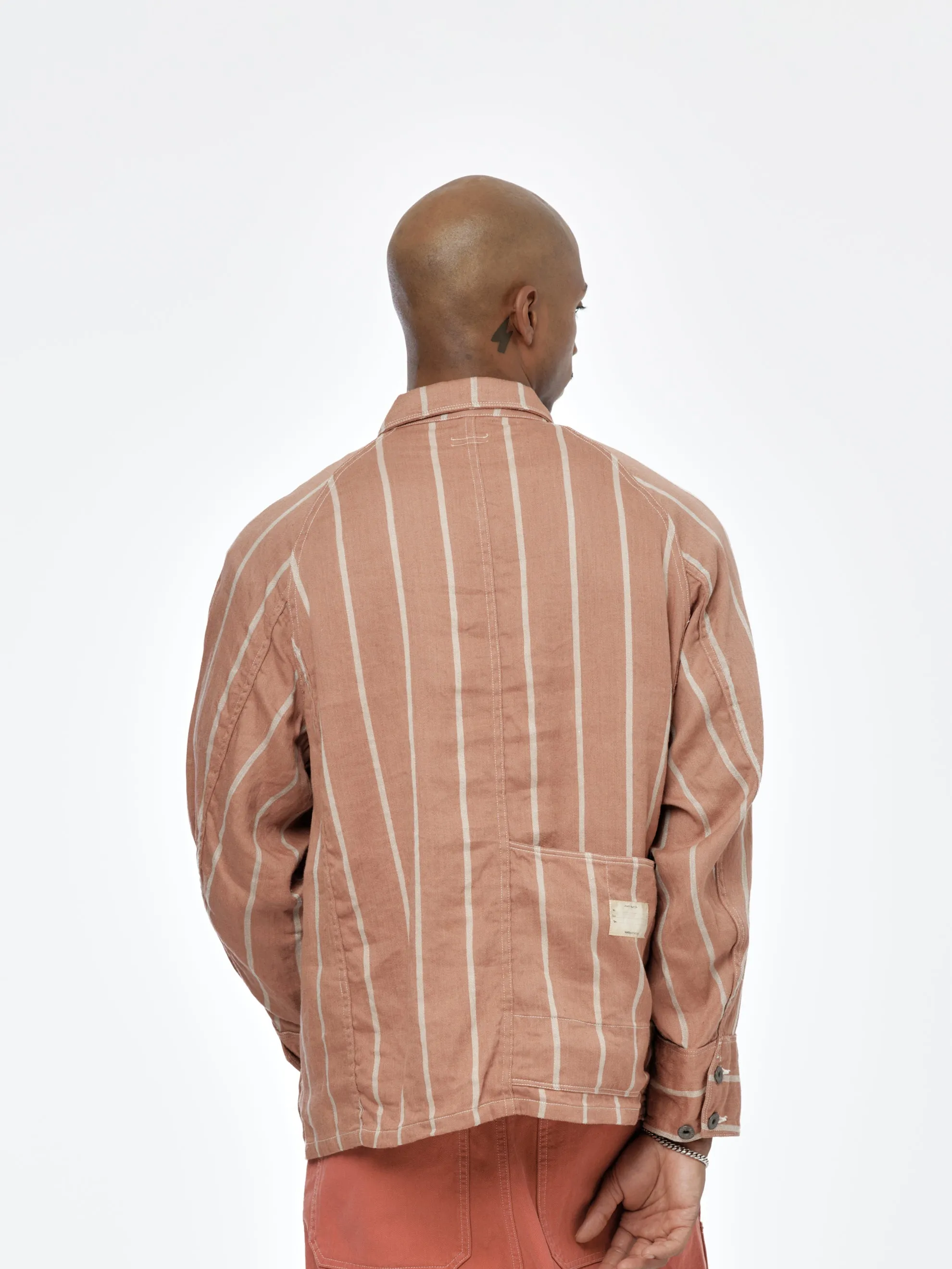 Linen Phillies Stripe Cactus Coverall (Soho Brick)