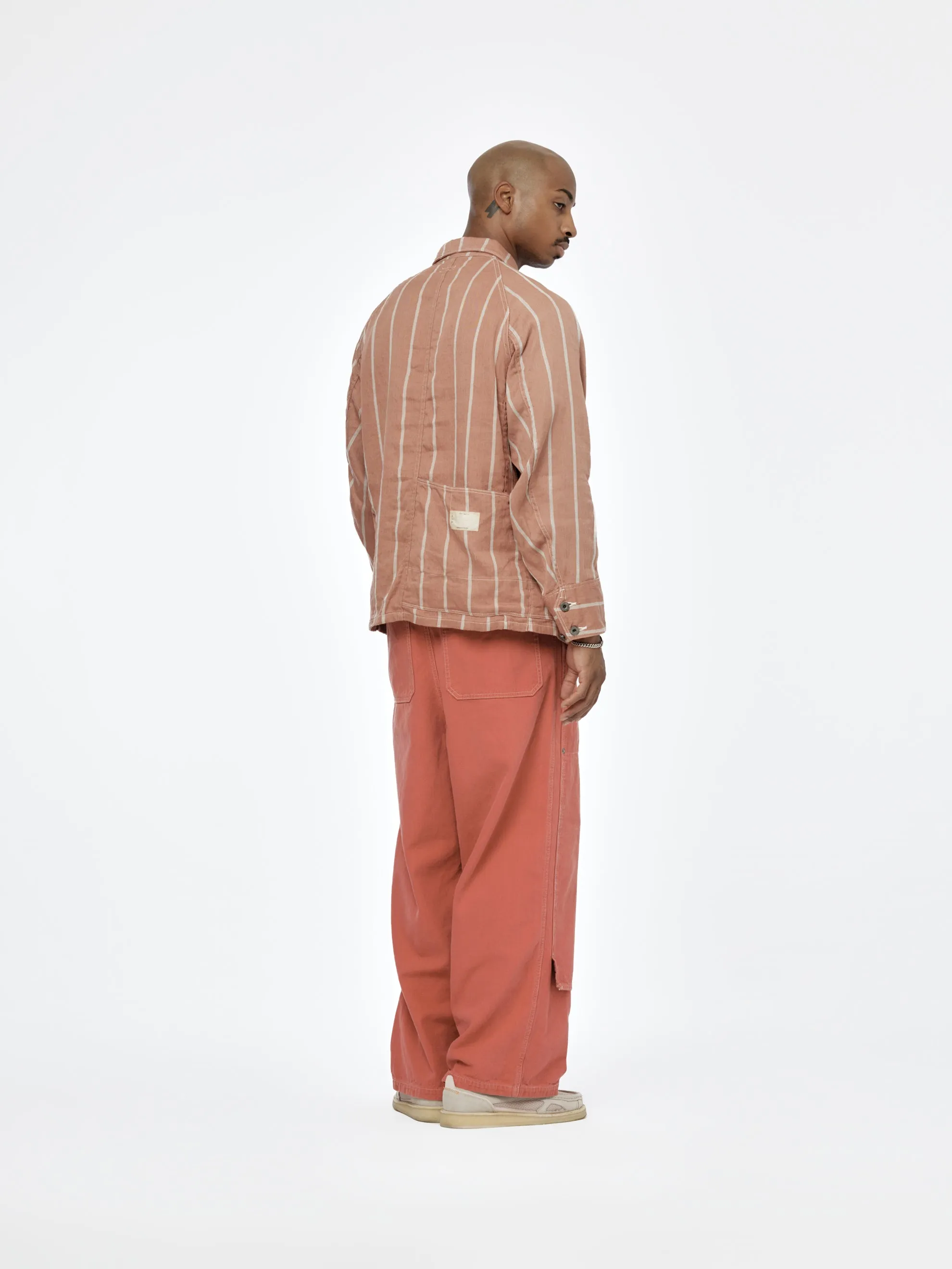 Linen Phillies Stripe Cactus Coverall (Soho Brick)