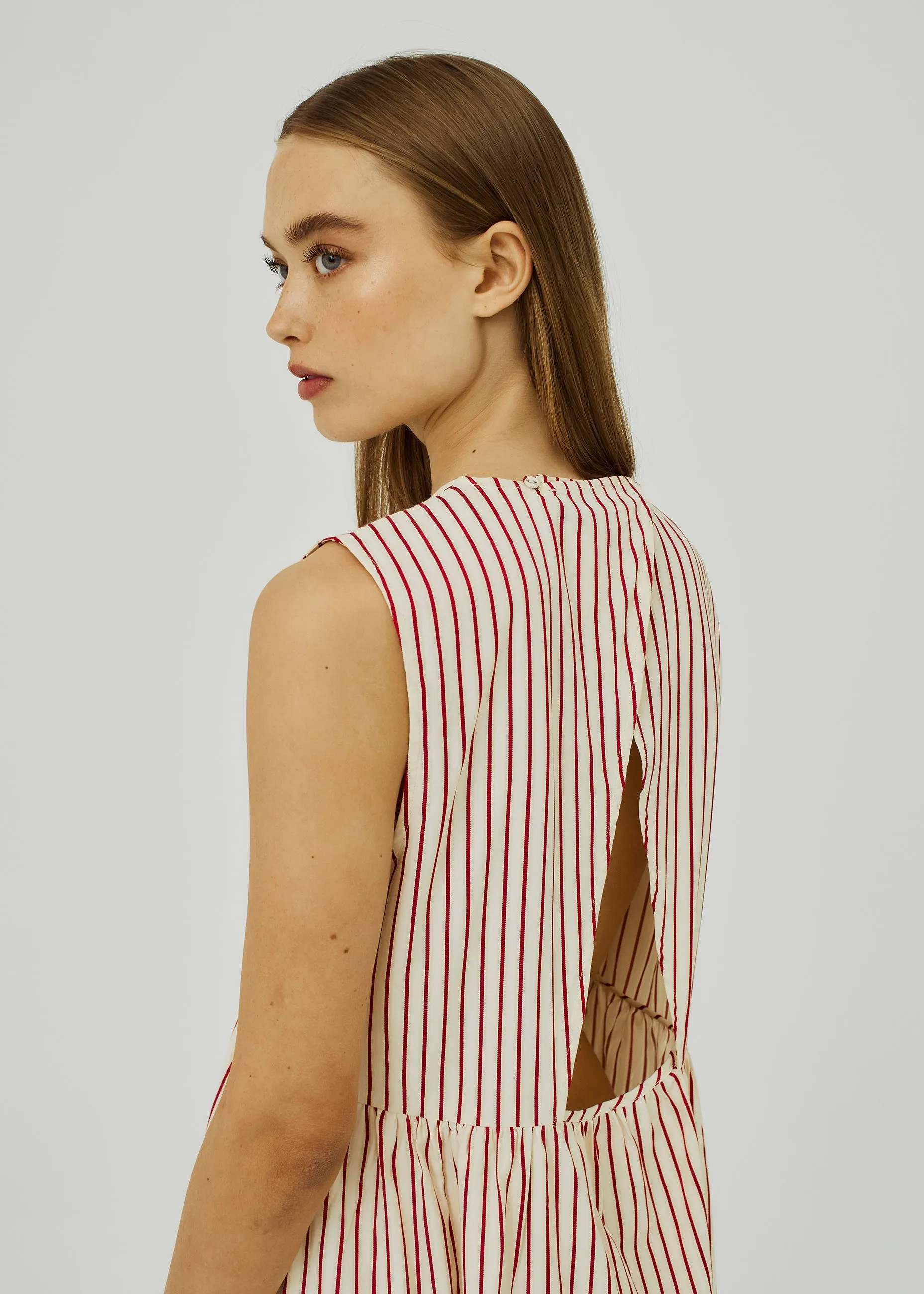 Linna maxi dress - Red stripes