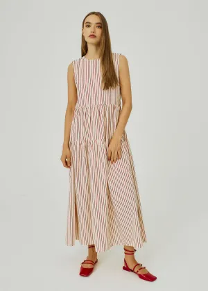 Linna maxi dress - Red stripes