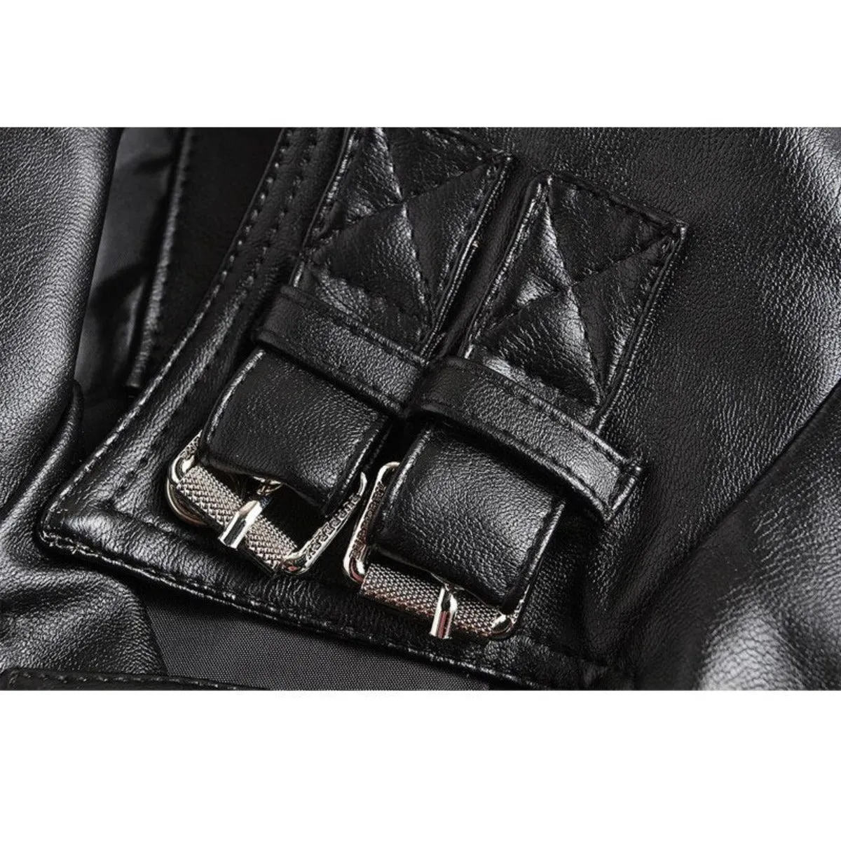 Men's Skull Punk Style Faux Leather Jacket