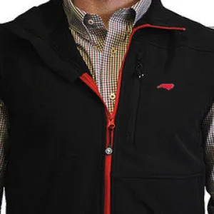North Carolina Raleigh Soft Shell Vest Black with Red Trim