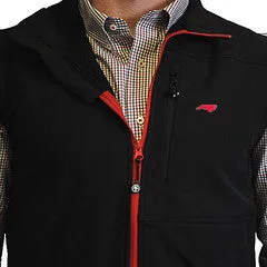 North Carolina Raleigh Soft Shell Vest Black with Red Trim