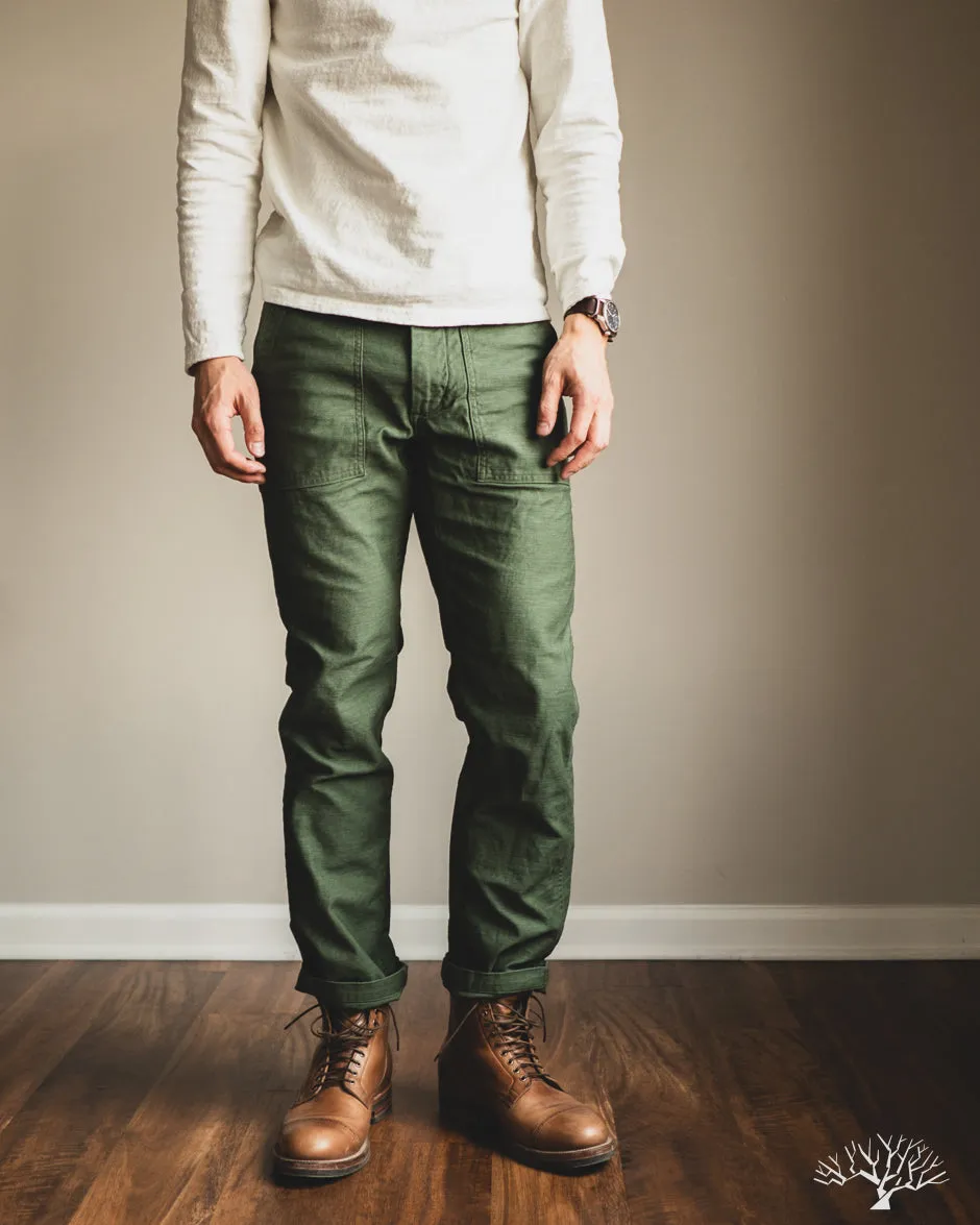 Slim Fit Fatigue Pants - Green