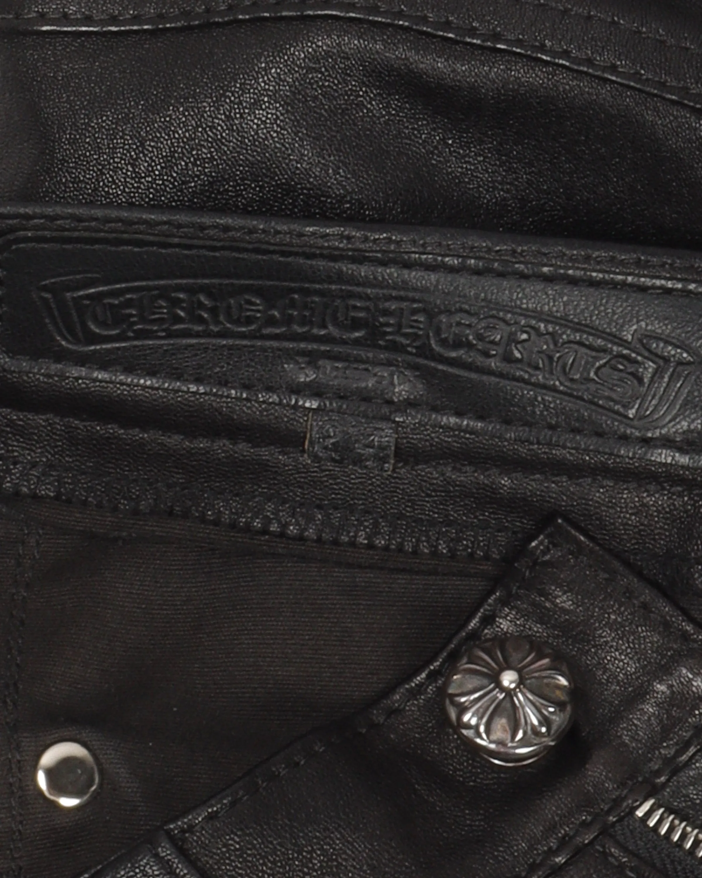 Slim Fit Leather Pants