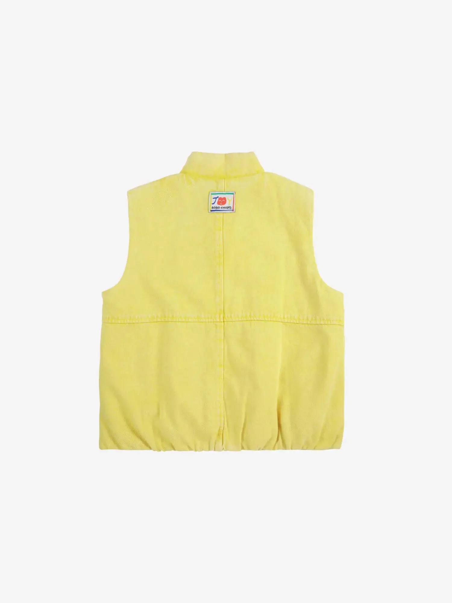 Smiling denim vest