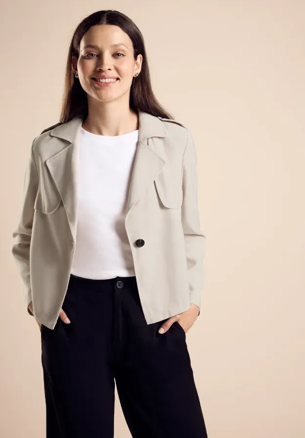 STREET ONE<BR>
Trench Jacket<BR>
Sand<BR>