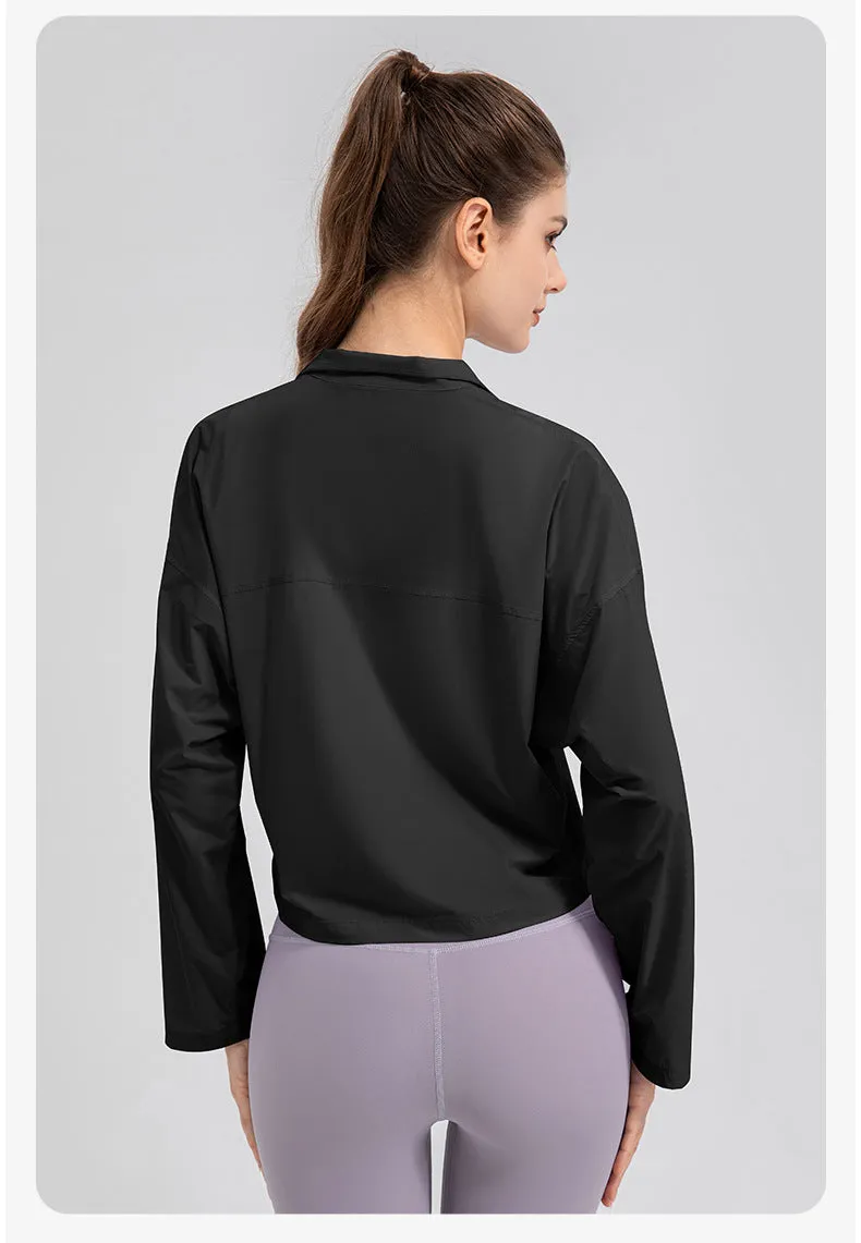 Sun Protection Clothing Women Summer UV Protection Lightweight Breathable Sun Protection Clothing Long Sleeve Quick Drying Outdoor Sports Jacket