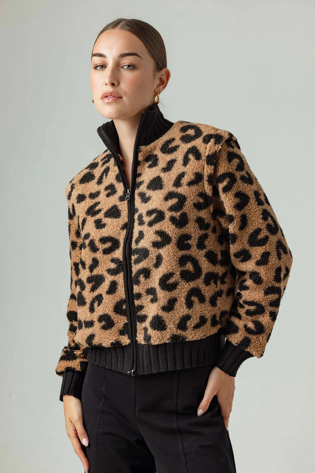 Sundays | Kaida Jacket -Cheetah Print