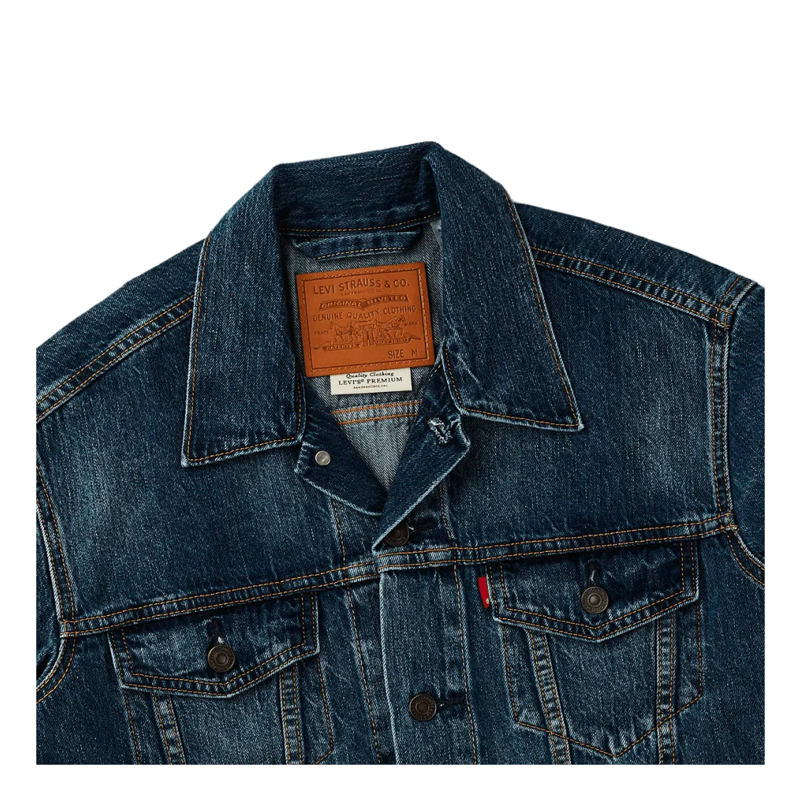 The Trucker Jacket Mayze Truck Med Indigo - Worn In