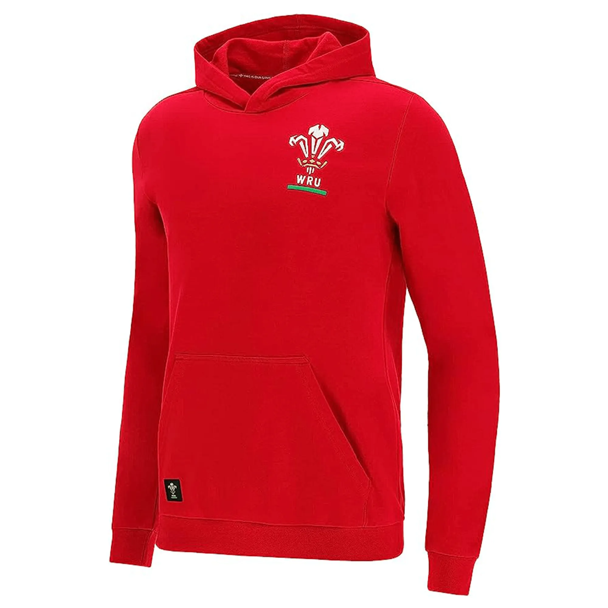 Wales Rugby Union Pullover Fleece Hoodie by Macron