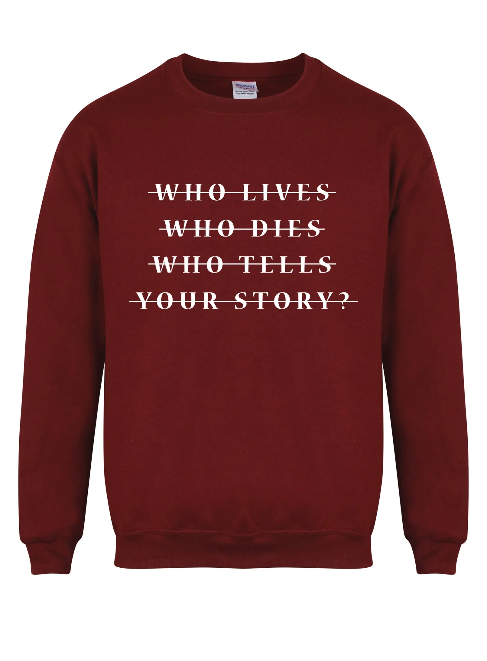 Who Lives Who Dies Who Tells Your Story? - Unisex Fit Sweater