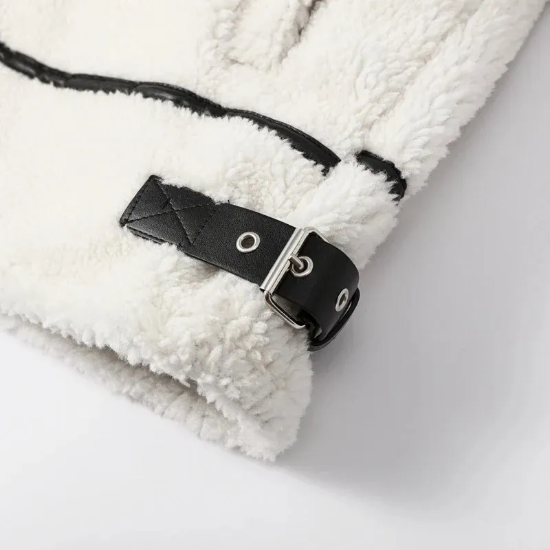 Women's Elegant Zippered Warm Plush Teddy Winter Jacket | Ideal for Autumn/Winter