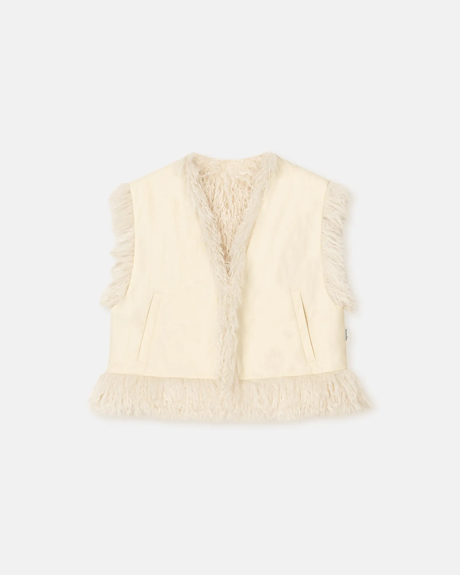 Xylia - Faux Racka Fur Vest - Creme